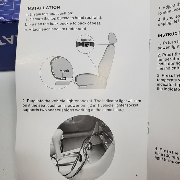 Universal Fit Car Seat Heater Warmer, Heated Seat Cover with Auto Shut Off - Picture 6 of 12